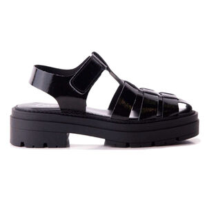 * NEW l’Intervalle Black Naplack Leather Gandalfo Fisherman Sandals Size 39